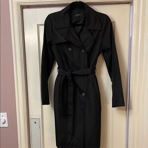 Black Double-Breasted Trench Coat